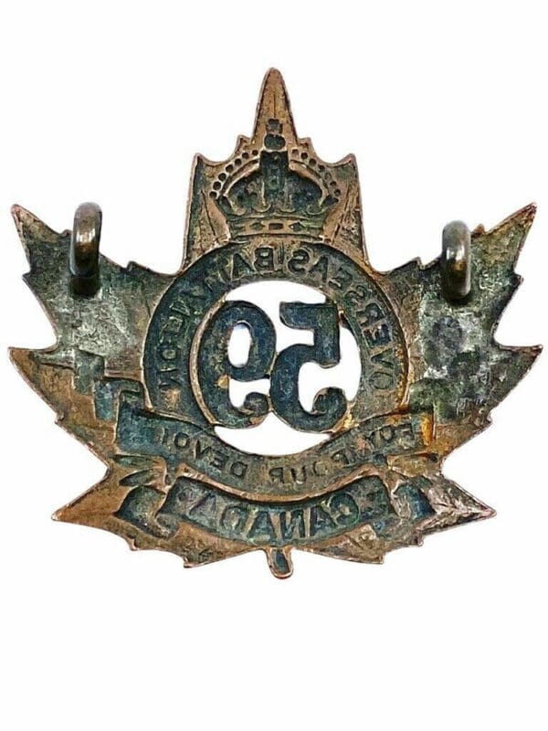 WW1 Canadian CEF 59th Battalion 59A Cap Badge Insignia