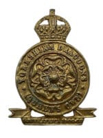 WW2 British Yorkshire Dragoons Queens Own Cap Badge
