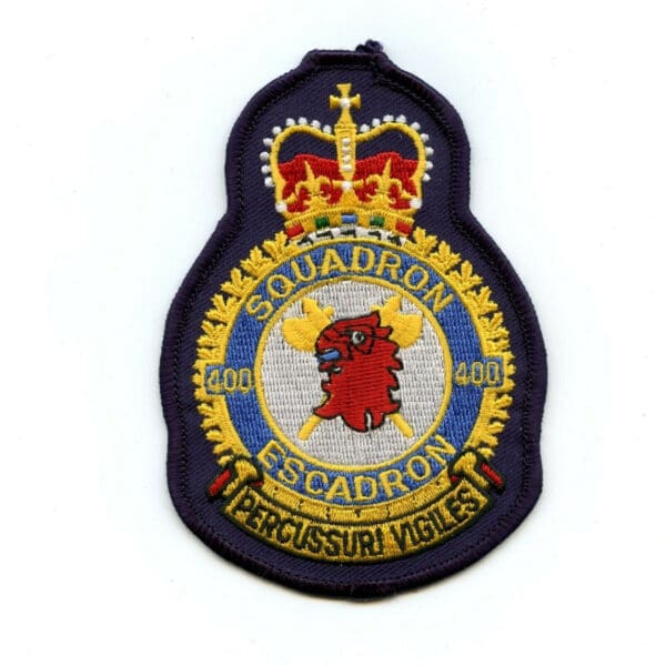 RCAF CAF Canadian 400 Squadron Heraldic Colour Crest Patch