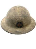 WW1 US AEF 33rd Division Patch Painted Brodie Camouflage Helmet