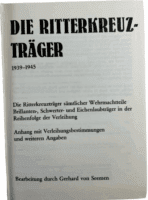 WW2 German Knights Cross Die Ritterkreuz Trager GERMAN TEXT HC Reference Book