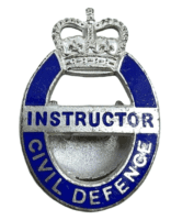 British Civil Defence Instructor Button Hole Lapel Badge