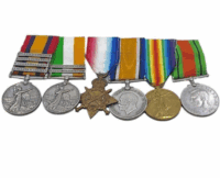 British Boer War QSA Medal Group Q Battery 18070 Gnr TG Hurley RHA
