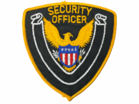 US Security Officer Yellow Edge Police Patch