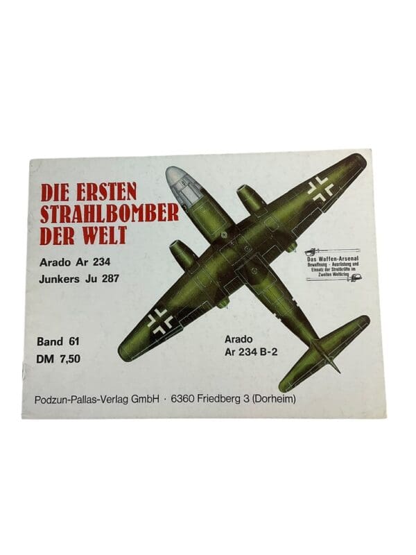 WW2 German Luftwaffe Worlds First Jet Bombers Ar234 Ju 287 SC GERMAN TEXT Book