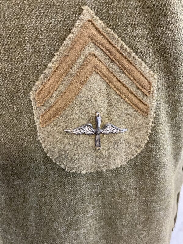 WW1 US AEF Air Service Corporal Signals Collar Disc Other Ranks Tunic Initialed - Image 12