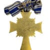 WW2 German Mothers Cross in Gold with Ribbon