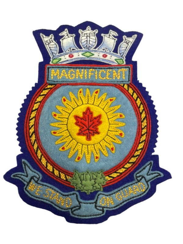 Canadian Navy RCN HMCS Magnificent Aircraft Carrier Crest Patch