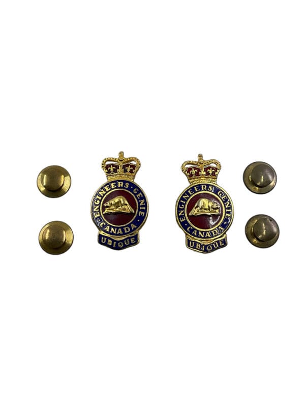 Canadian Forces RCE Engineers Collars Insignia Pair