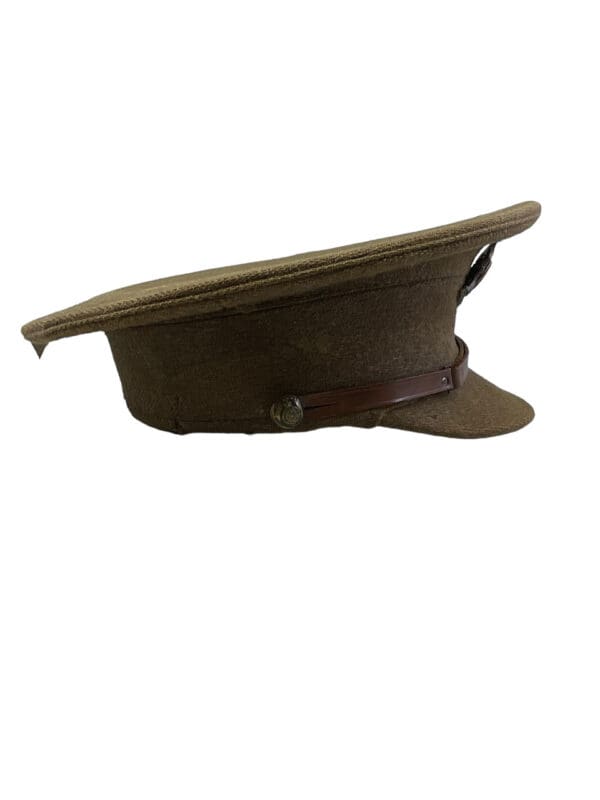 WW1 Canadian CEF 1902 Pattern Other Ranks CFA Artillery Peak Cap Hat Size 7 C Broad Arrowed