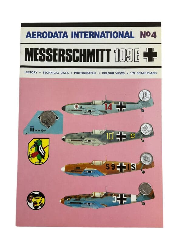 WW2 German Luftwaffe Aerodata International No 4 Messerschmitt 109E Softcover Reference Book