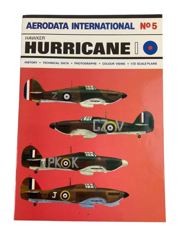 WW2 British RAF Aerodata International No 5 Hawker Hurricane Softcover Reference Book