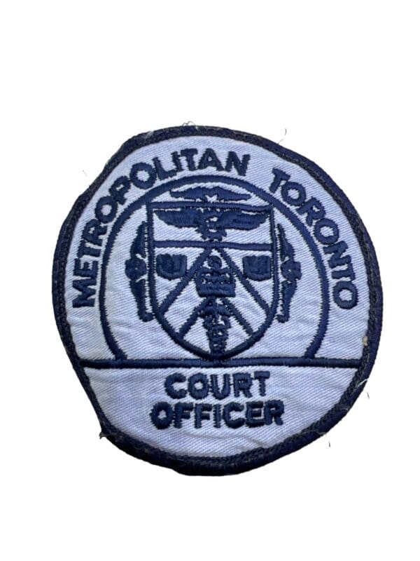 Canadian Ontario Metropolitan Toronto Court Officer Police Patch