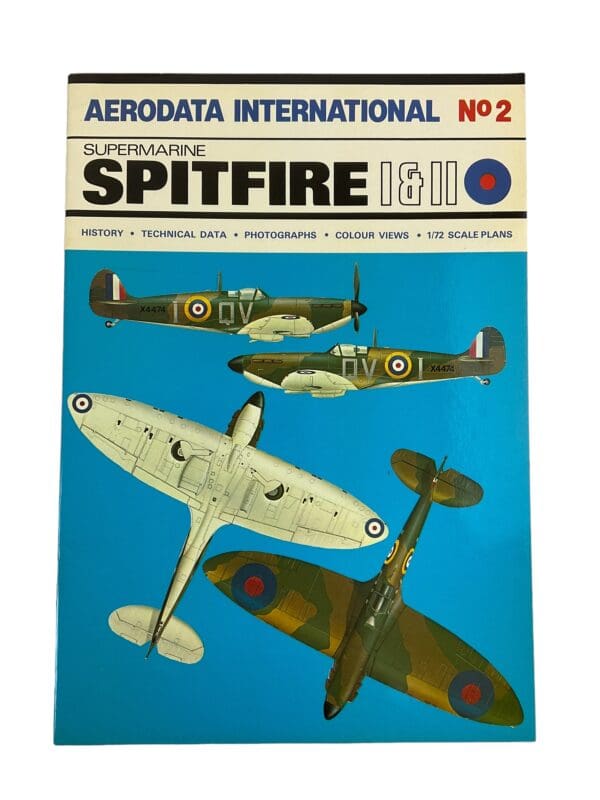 WW2 US USAAF Aerodata International No 2 Supermarine Spitfire 1 and 2 Softcover Reference Book