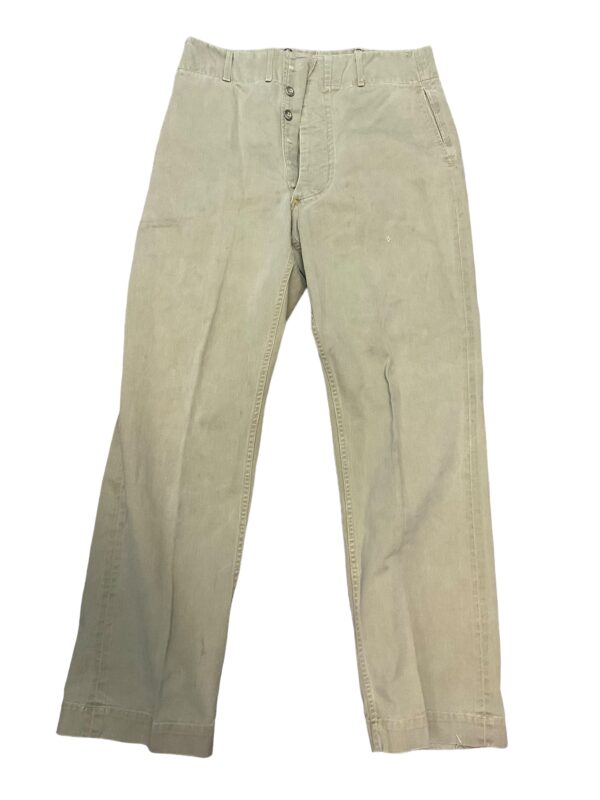 WW2 Canadian Tropical Tan Cotton Trousers Pants Size 26