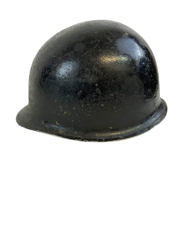 WW2 US M1 Steel Helmet Front Seam Fixed Bail with Cut Down Liner - Image 3