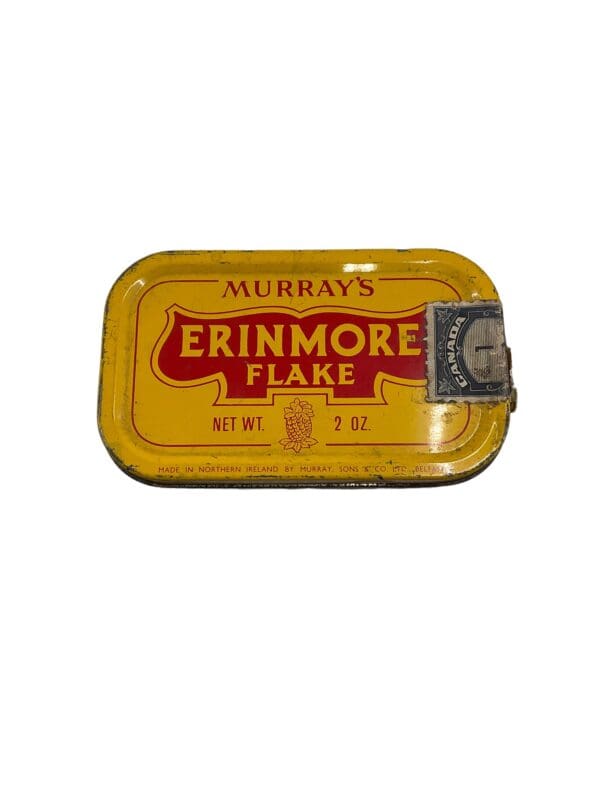 WW1 Canadian CEF Murray's Erinmore Flake Tobacco Tin EMPTY