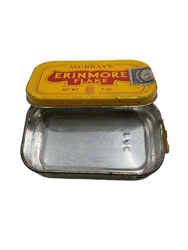 WW1 Canadian CEF Murray's Erinmore Flake Tobacco Tin EMPTY