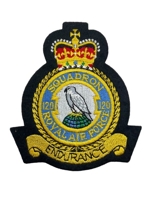 British RAF 120 Squadron Heraldic Crest Patch