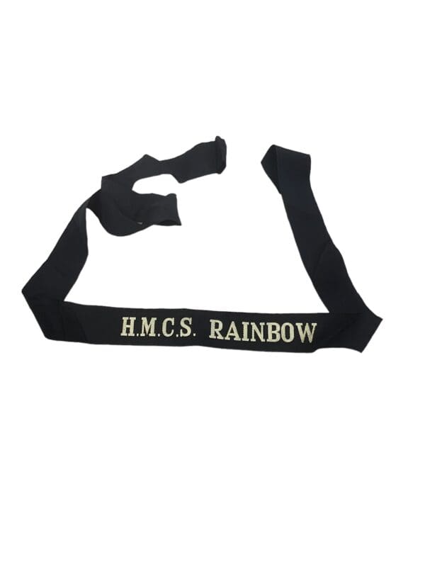 Royal Canadian Navy HMCS Rainbow Cap Tally Full Length