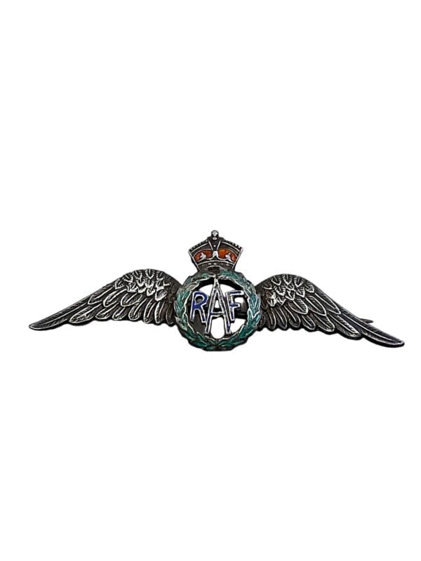 WW2 British RAF Sweetheart Pilots Wings Sterling Silver