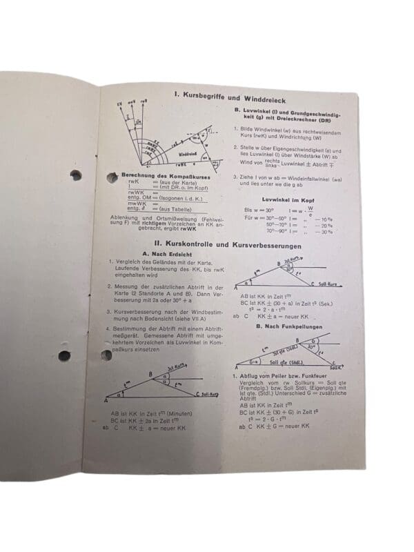 WW2 German Luftwaffe Ground Rules for Navigation Booklet 1943 Dated - Image 3