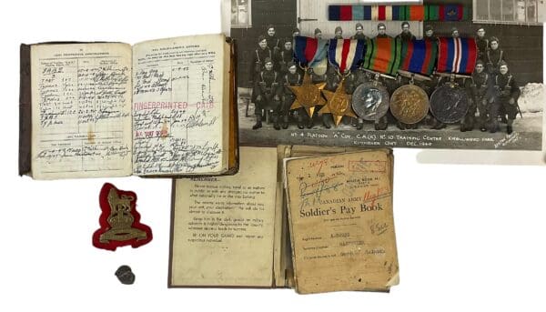 WW2 Canadian Provost Corp Medal Group with Documents Photos