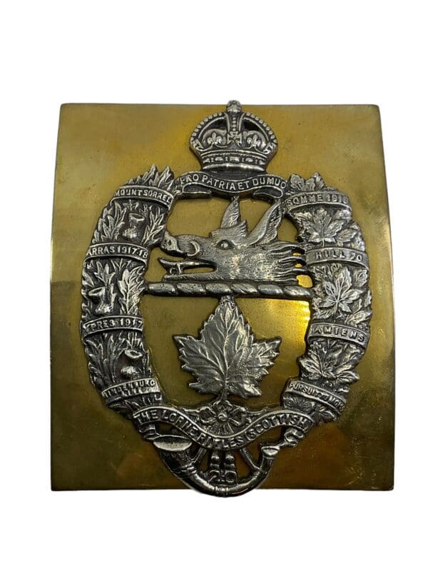 Canadian Forces Lorne Rifles Scottish Officers Cross Belt Plate