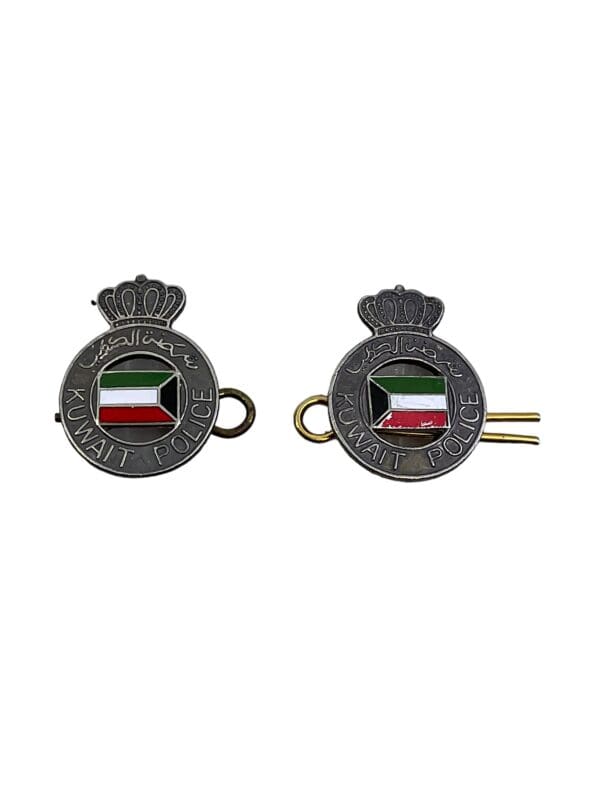 Kuwait Police Collars Insignia Pair