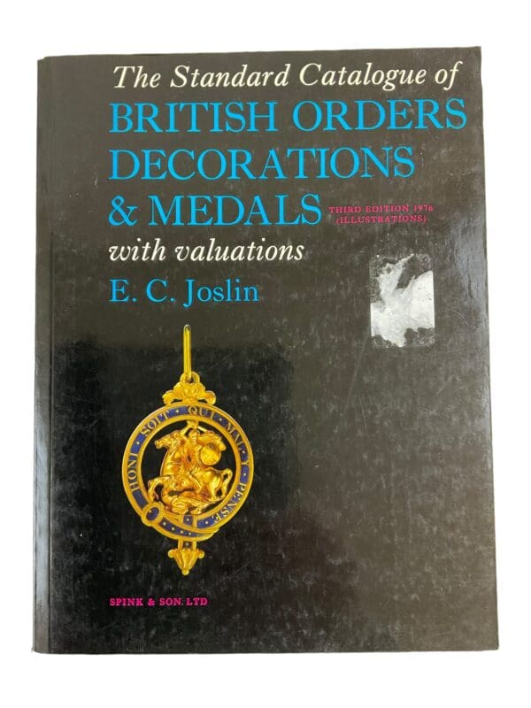 The Standard Catalogue British Orders Decorations Medals 1 3rd Ed Reference Book