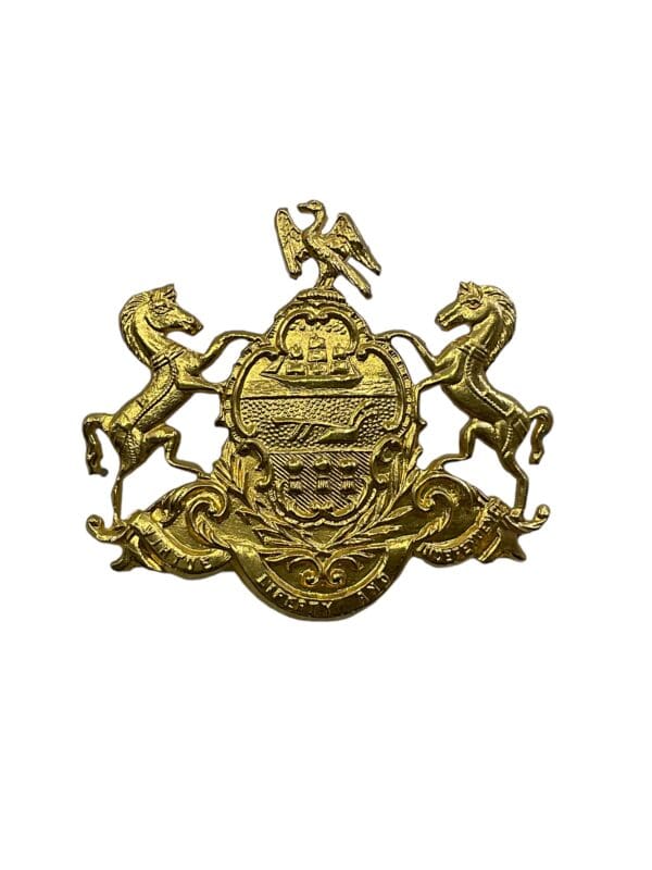 US Pennsylvania Police Gold Cap Badge