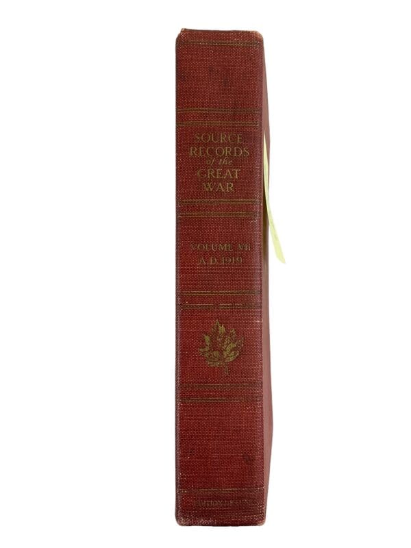 WW1 British Canadian German Source Records of the Great War Vol 7 Reference Book