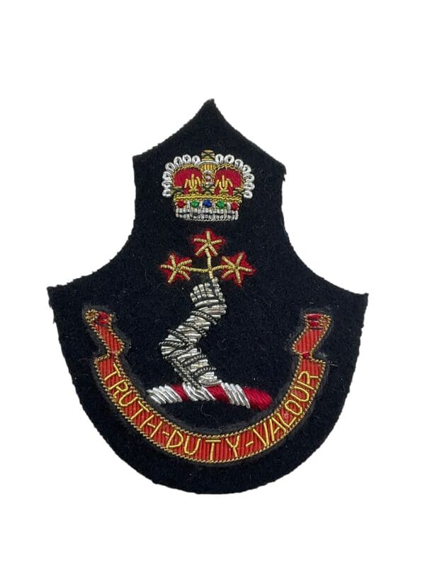 Canadian Royal Military College RMC Bullion Wire Blazer Crest