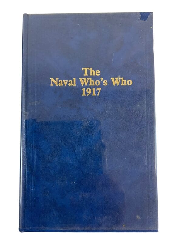 WW1 British RN The Naval Whos Who 1917 Reference Book