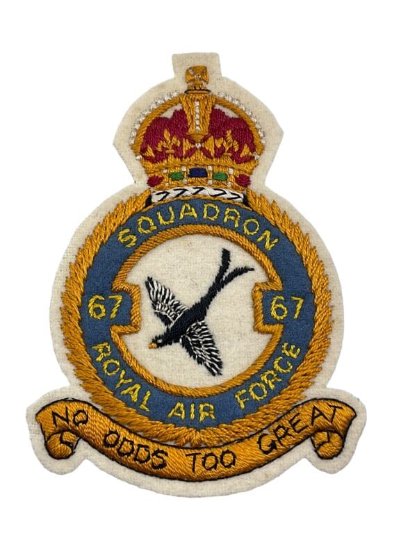 WW2 British RAF 67 Squadron Heraldic Colour Crest Patch