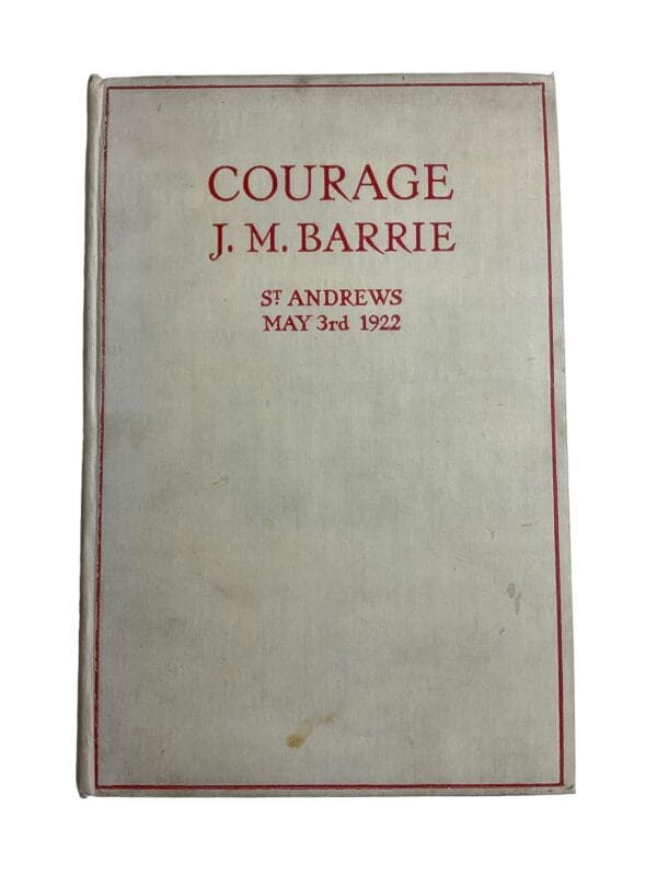 WW1 Britain BEF  Courage J M Barrie Reference Book