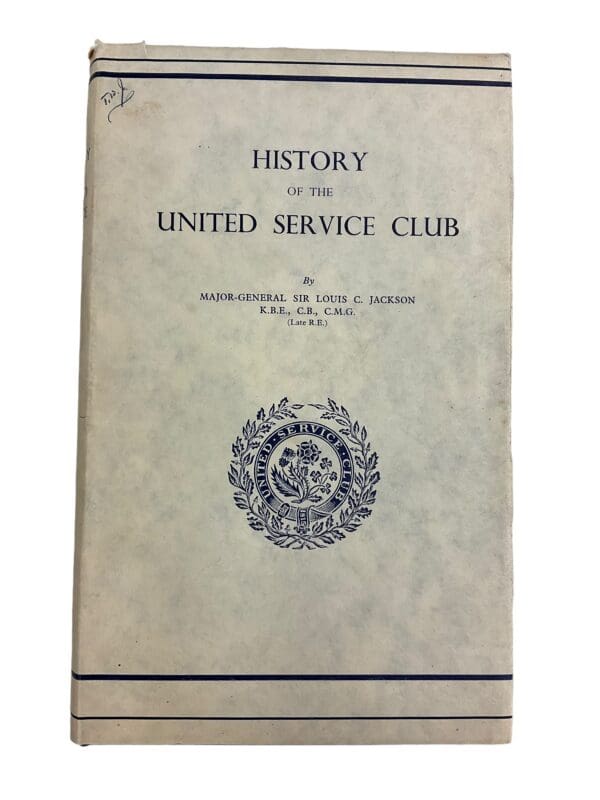 WW1 British USC History of the United Service Club Reference Book