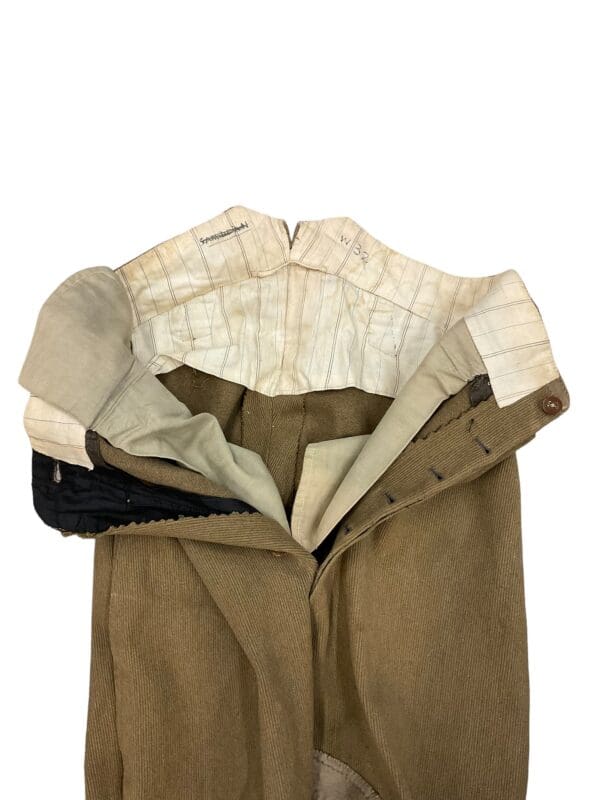 WW1 Canadian Corduroy Officers Riding Breeches 32 Waist - Image 4