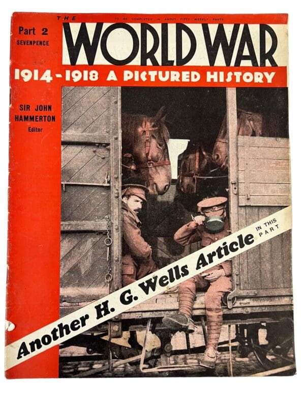 WW1 British Canadian BEF CEF World War Magazine Book 2 H.G. Wells Article