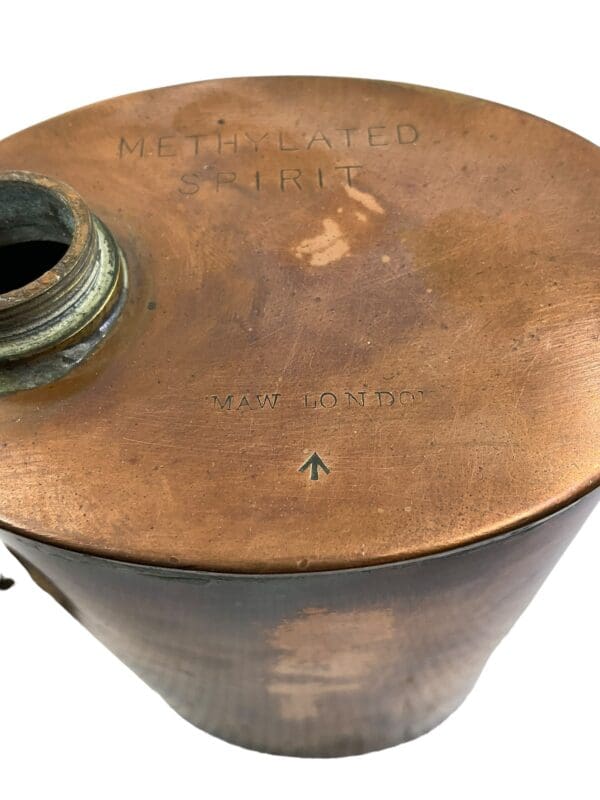 WW1 British Canadian AVC CAVC Veterinary Corps Methylated Spirits Copper Container EMPTY