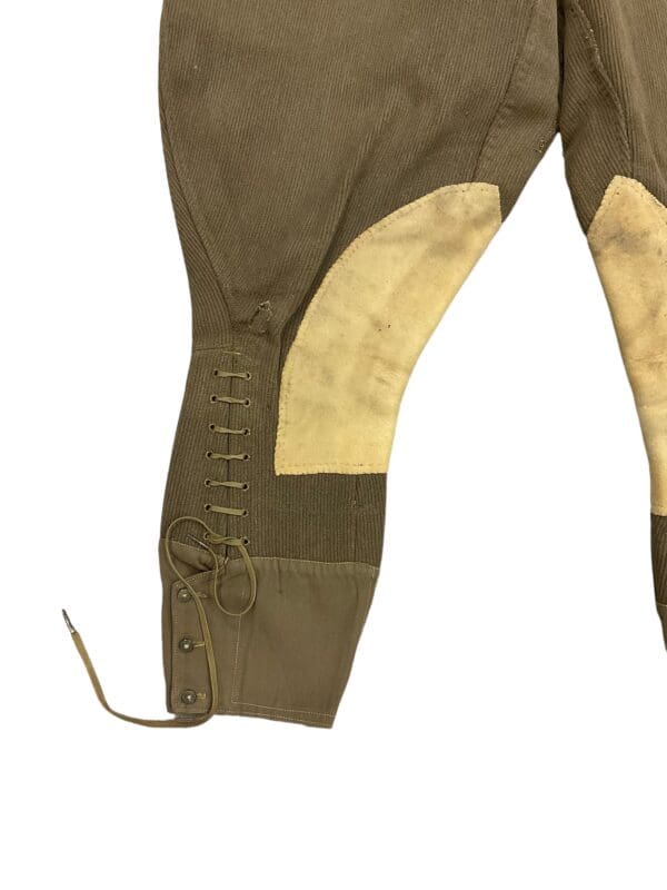 WW1 Canadian Corduroy Officers Riding Breeches 36 Waist - Image 7