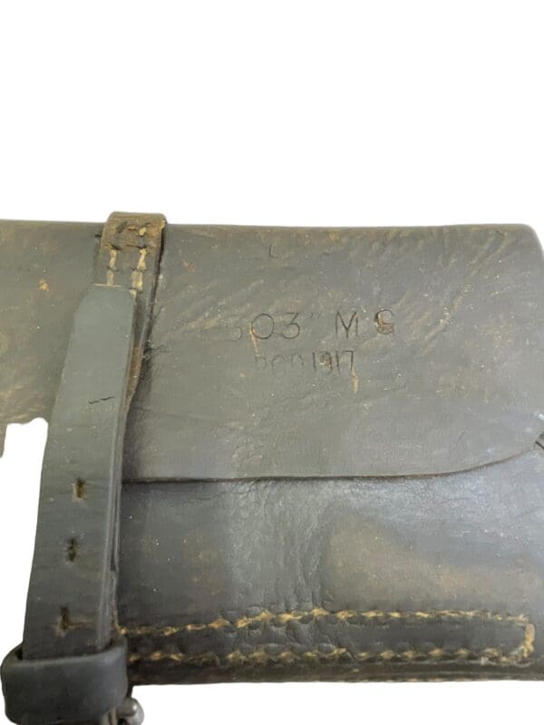 WW1 British Lewis Machine Gun Leather Tool Wallet 1917 Dated - Image 3