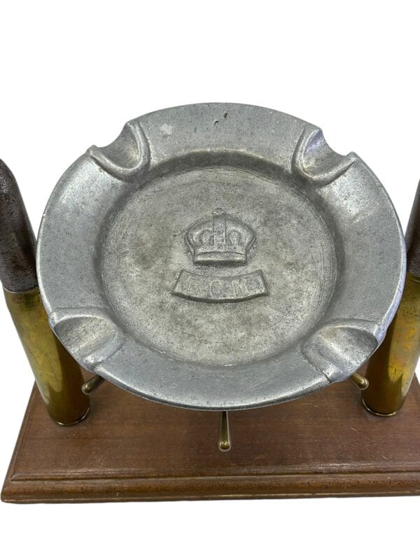 WW2 Canadian RCN Navy Trench Art Ash Tray Display