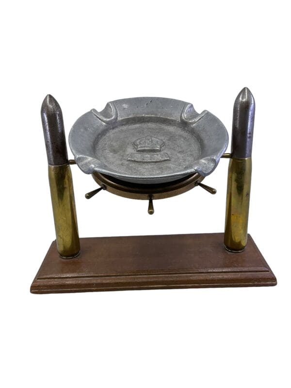 WW2 Canadian RCN Navy Trench Art Ash Tray Display