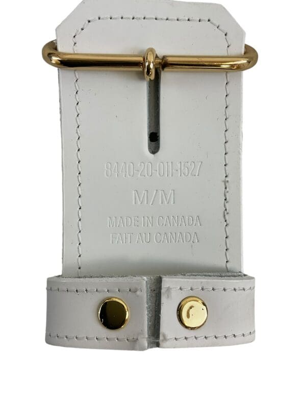 Canadian Forces Artillery RCA White Leather Belt and Buckle Size Medium - Image 6