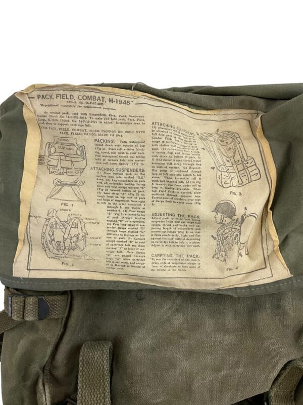 WW2 US Army Pack Field Combat 1945 Pattern OD Green - Image 5