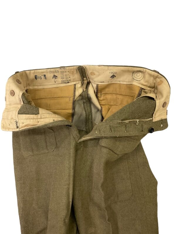 British Army Korean War Battle Dress Trousers Pants Size 1 Dated 1950 - Image 6