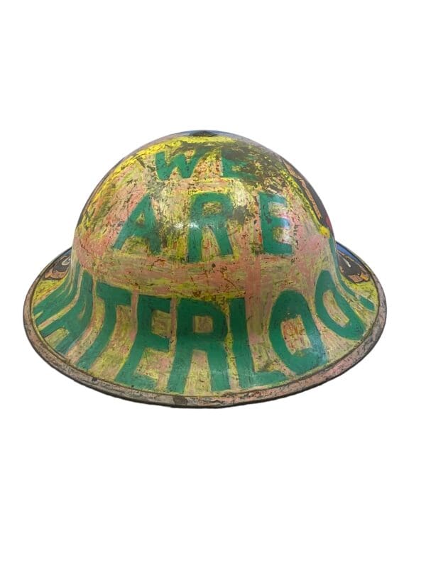 WW2 Canadian COTC University of Waterloo Mk 2 Steel Helmet with Graffiti - Image 7