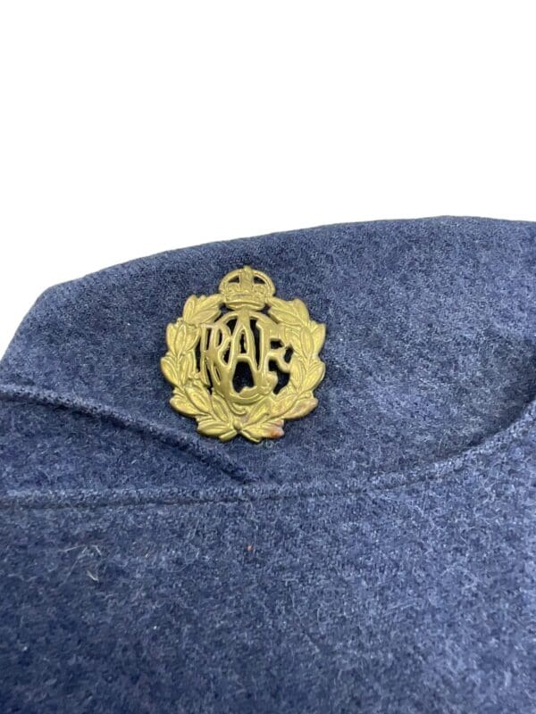 WW2 Canadian RCAF Wedge Cap with Cap Badge 1943 Dated - Image 5