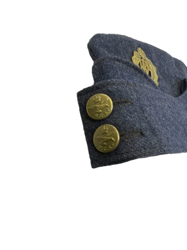 WW2 Canadian RCAF Wedge Cap with Cap Badge 1943 Dated - Image 4